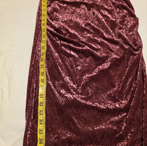 Motherhood Maternity Dress Small Bodycon Velvet Burnout Lined Y2K Whimsigoth - Picture 8 of 9